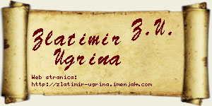 Zlatimir Ugrina vizit kartica